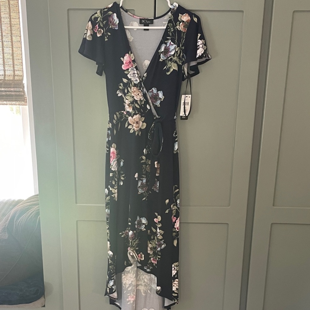 BCX Navy Floral Dress New with Tags